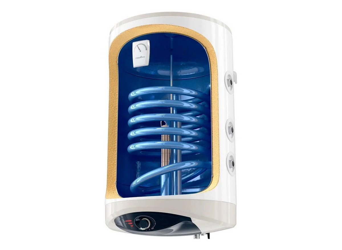 Комбинированный водонагреватель Tesy ModEco Ceramic с теплообменником 150 л (левое)