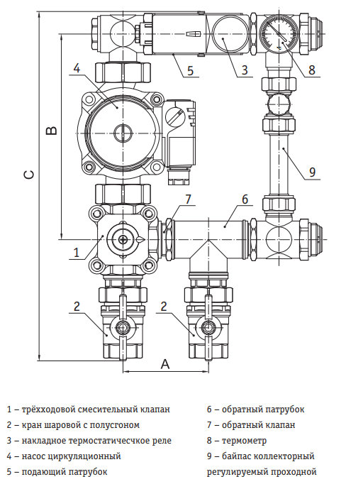 Насосно-смесительный узел Profactor PF MB 842 (без насоса)